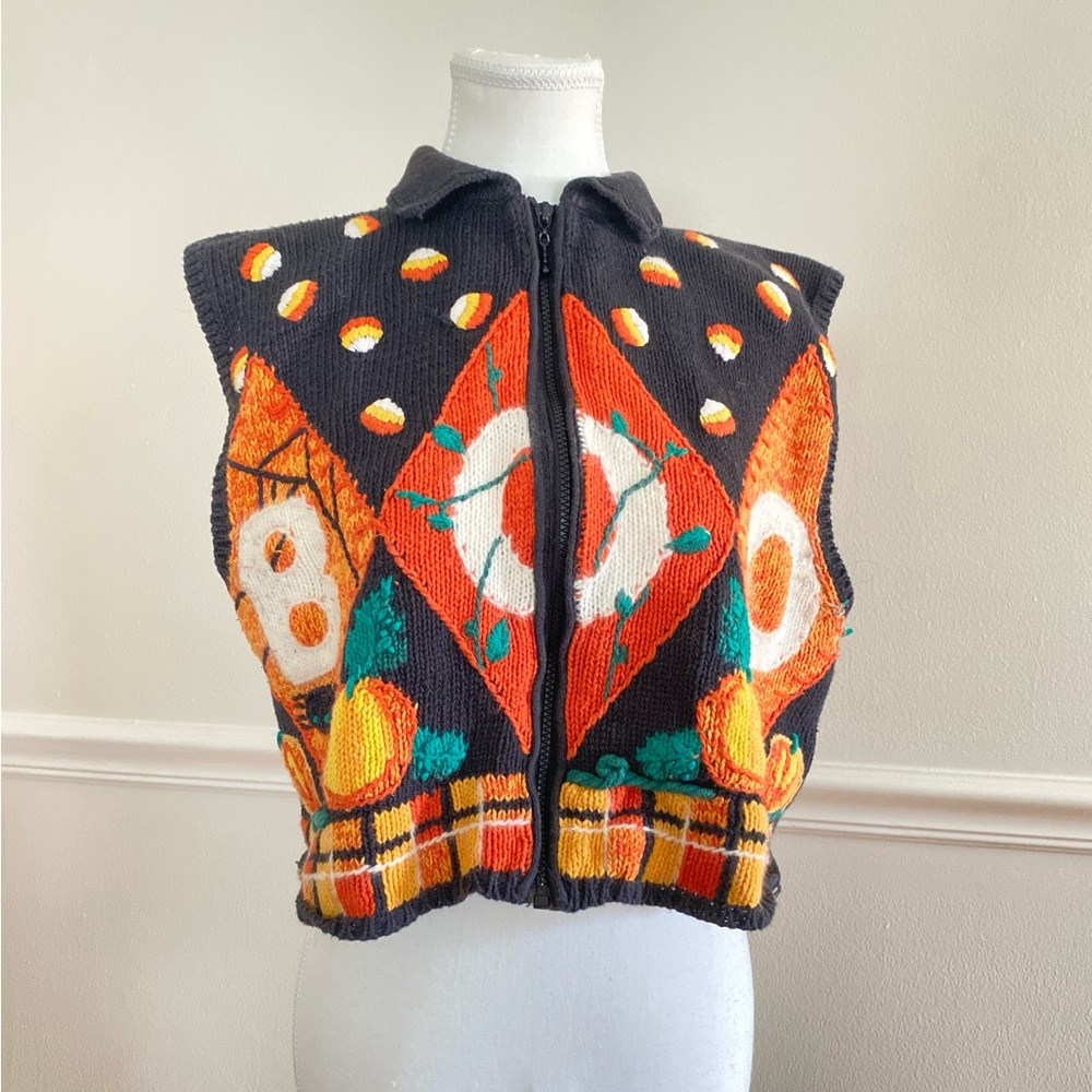 Vintage Halloween Cropped Vest